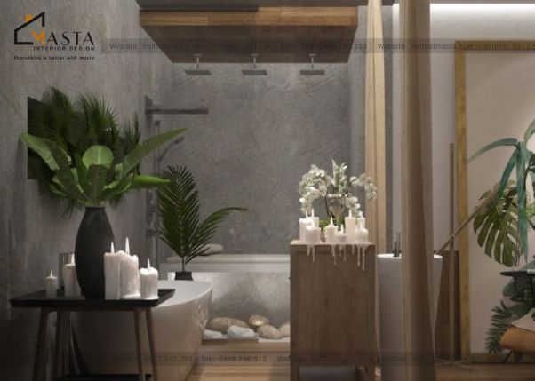 Có thể trang trí các cây xanh, bông hoa ở khu vực ra vào để tạo thêm điểm nhấn